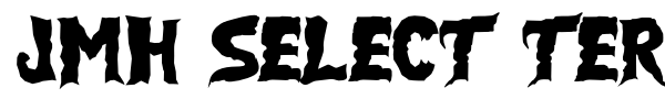 JMH Select Terror font preview